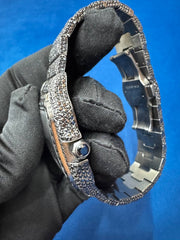 41MM VVS Black Moissanite Diamond Roman dial Hip Hop Watch for Men