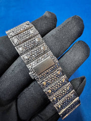 41MM VVS Black Moissanite Diamond Roman dial Hip Hop Watch for Men