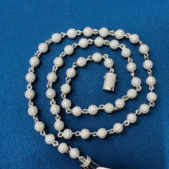 7 mm Moissanite Diamond Clustered Ball Necklace