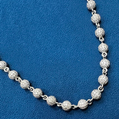 7 mm Moissanite Diamond Clustered Ball Necklace