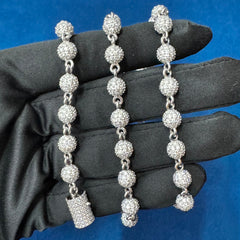 7 mm Moissanite Diamond Clustered Ball Necklace