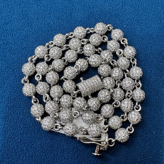 7 mm Moissanite Diamond Clustered Ball Necklace
