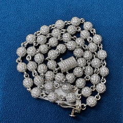 7 mm Moissanite Diamond Clustered Ball Necklace
