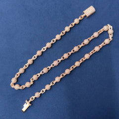 9.5 mm Lab Diamond Clustered Ball Necklace Iced Hip Hop Ball Chain