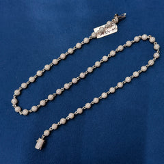 7 mm Moissanite Diamond Clustered Ball Necklace