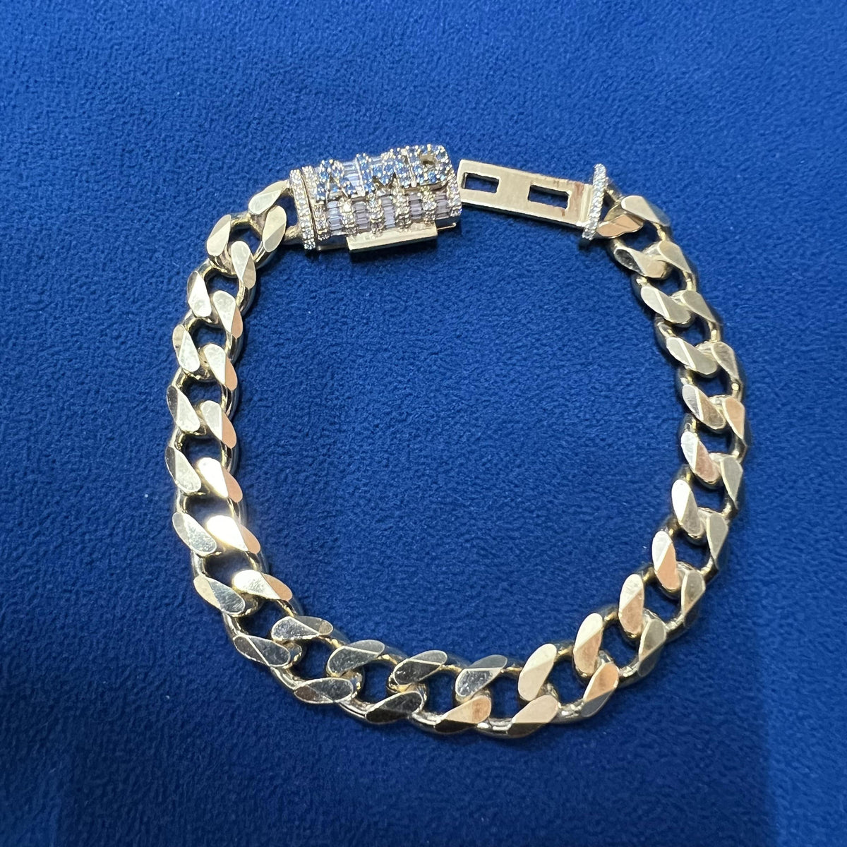 10 MM Iced Out Miami Cuban Link Custom Lock Bracelets for Men