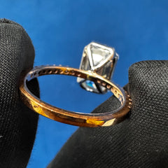 Certified 3.70CT Emerald Cut VVS FG Lab Grown Diamond Engagement Ring