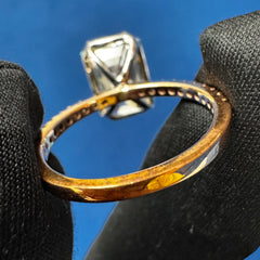 Certified 3.70CT Emerald Cut VVS FG Lab Grown Diamond Engagement Ring