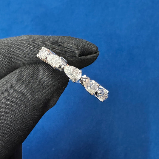 Pear Cut VVS lab Grown Diamond Full Eternity Engagement Band