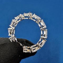Pear Cut VVS lab Grown Diamond Full Eternity Engagement Band