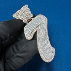 VVS Lab Diamond Custom Iced out Initial Letter Pendant