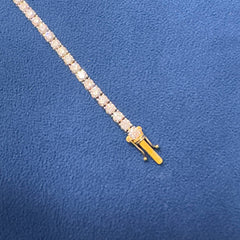 3mm Lab Grown Diamond Tennis Bracelet ,18KT Gold Bracelet for Unisex