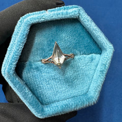 2.5CT Salt And Paper Kite Cut 14K Rose Gold Wedding anniversary Ring