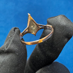 2.5CT Salt And Paper Kite Cut 14K Rose Gold Wedding anniversary Ring