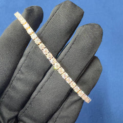 3mm Lab Grown Diamond Tennis Bracelet ,18KT Gold Bracelet for Unisex
