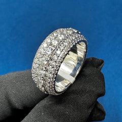 VVS Lab Grown Diamond Men's Women's Ring, Iced Out Wedding Band Ring