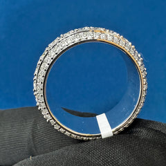 VVS Lab Grown Diamond Men's Women's Ring, Iced Out Wedding Band Ring