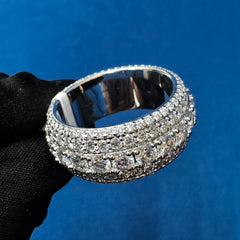 VVS Lab Grown Diamond Men's Women's Ring, Iced Out Wedding Band Ring