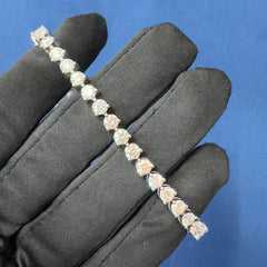 4mm VVS Moissanite Diamond Tennis Bracelet ,18KT White Bracelet for Men or Women
