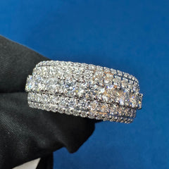VVS Lab Grown Diamond Men's Women's Ring, Iced Out Wedding Band Ring