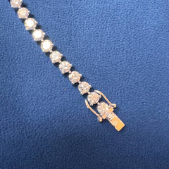 4mm VVS Moissanite Diamond Tennis Bracelet ,18KT White Bracelet for Men or Women