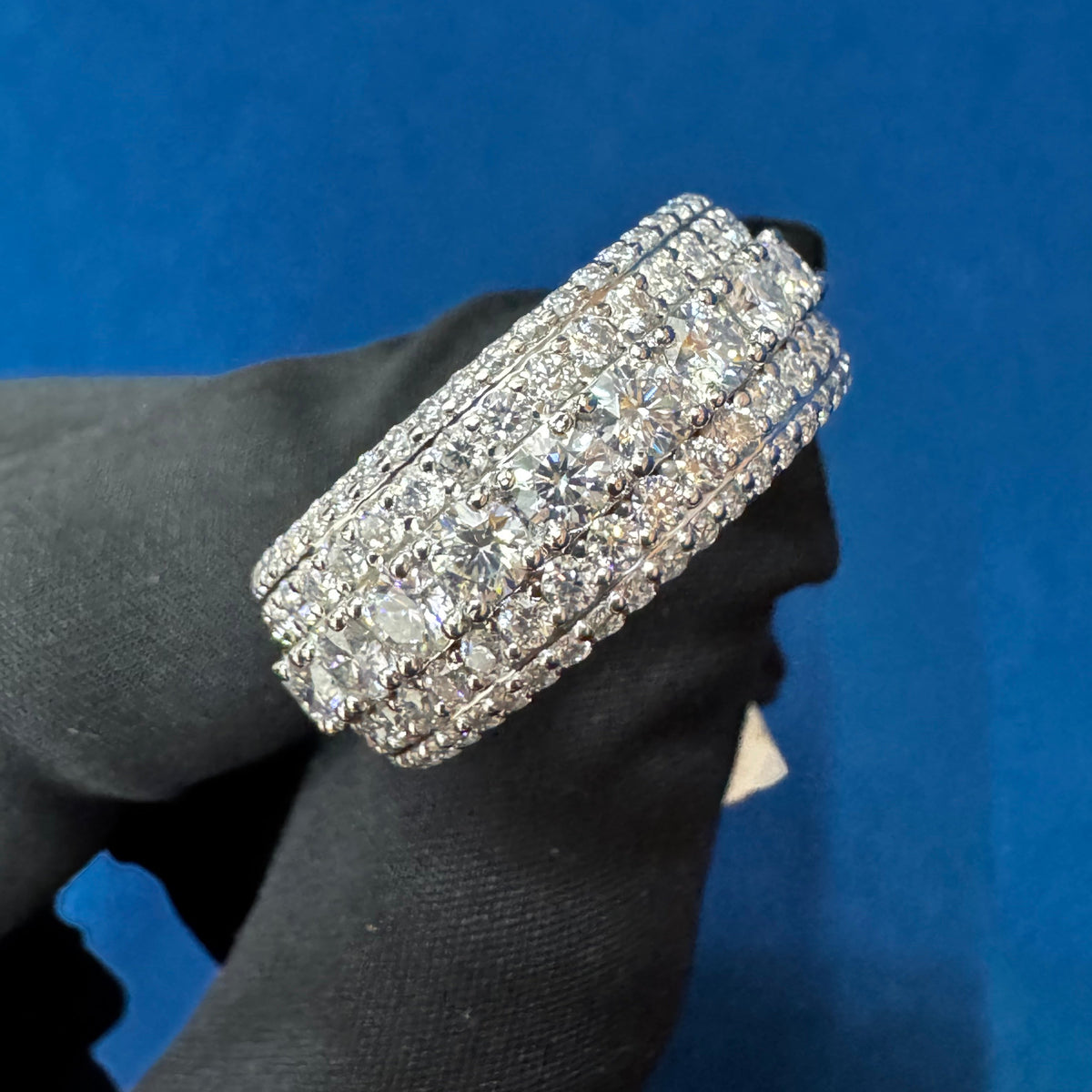 VVS Lab Grown Diamond Men's Women's Ring, Iced Out Wedding Band Ring