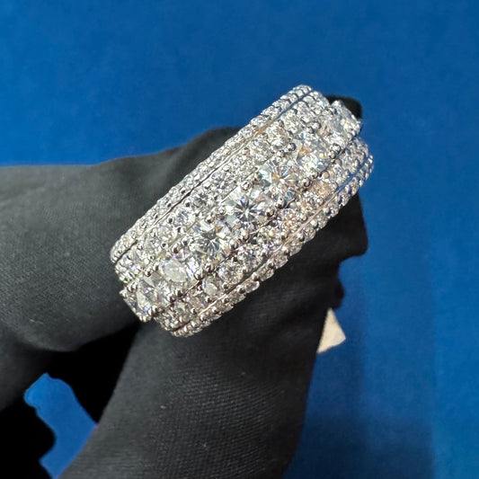 VVS Lab Grown Diamond Men's Women's Ring, Iced Out Wedding Band Ring