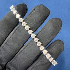 4mm VVS Moissanite Diamond Tennis Bracelet ,18KT White Bracelet for Men or Women