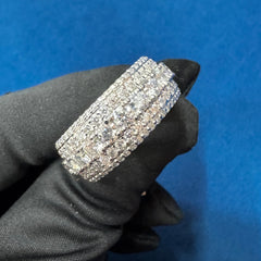 VVS Lab Grown Diamond Men's Women's Ring, Iced Out Wedding Band Ring