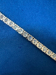 6mm VVS Round Moissanite Diamond Tennis Bracelet For Unisex