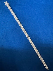 6mm VVS Round Moissanite Diamond Tennis Bracelet For Unisex