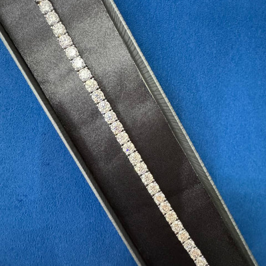 6mm VVS Round Moissanite Diamond Tennis Bracelet For Unisex