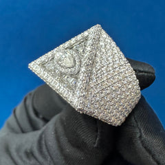 VVS1 Lab Diamond Full Iced Out 925 Sterling Silver Men's Ring