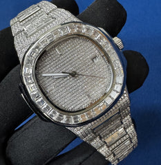 Luxury Moissanite Diamond Watch ,Handcrafted Automatic Wrist Watch for Men