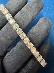 6mm VVS Round Moissanite Diamond Tennis Bracelet For Unisex