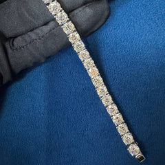6mm VVS Round Moissanite Diamond Tennis Bracelet For Unisex