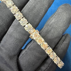 6mm VVS Round Moissanite Diamond Tennis Bracelet For Unisex