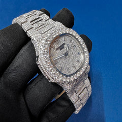 VVS Lab Grown Diamond Watch, 41mm Men's Wrist Watch