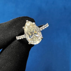 Pear Cut VVS Color Hidden Halo Lab Grown Diamond Engagement Ring