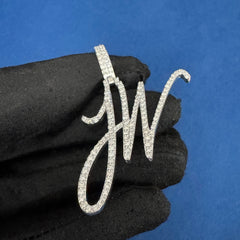 VVS Lab Grown Diamond Custom Letter Pendant