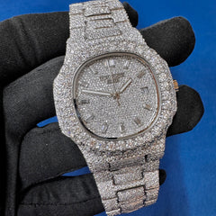 VVS Lab Grown Diamond Watch, 41mm Men's Wrist Watch