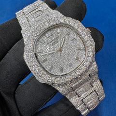 VVS Lab Grown Diamond Watch, 41mm Men's Wrist Watch