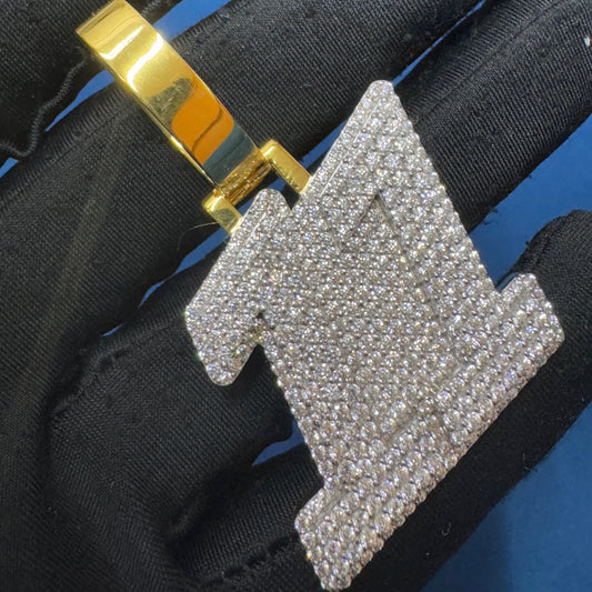 VVS Lab Diamond Custom Letter Pendant