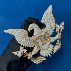 Custom Eagle Pendant 14K Rose Gold Lab Diamond Pendant for men