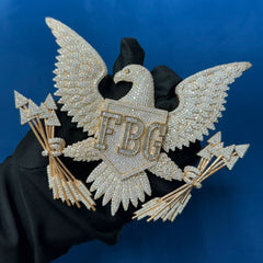 Custom Eagle Pendant 14K Rose Gold Lab Diamond Pendant for men