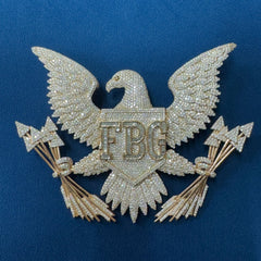 Custom Eagle Pendant 14K Rose Gold Lab Diamond Pendant for men