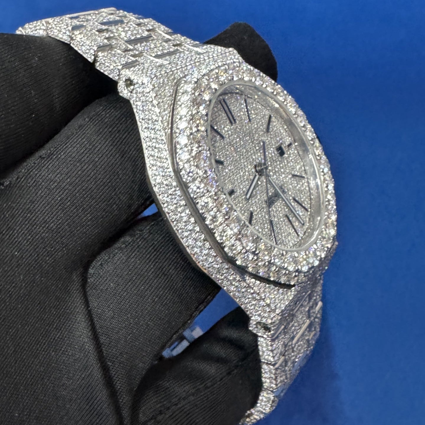 41mm Iced out customize lab Diamond Bust Down Watch