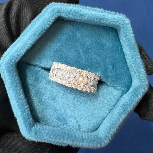 VVS Lab Grown Diamond Men's Women's Ring, Iced Out Wedding Band Ring