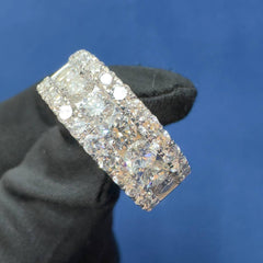 VVS Lab Grown Diamond Men's Women's Ring, Iced Out Wedding Band Ring