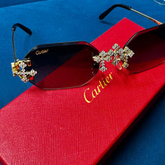 Custom Cartier Diamond Cross Glasses – A Fusion of Luxury and Personalized Elegance